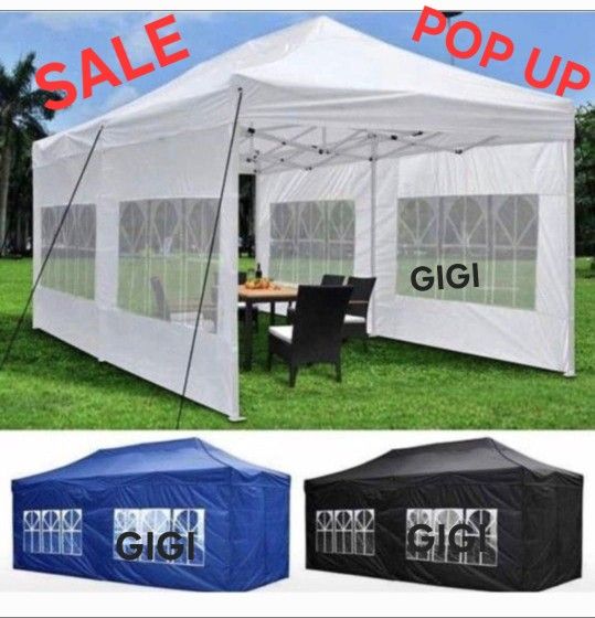 10'x20' Pop Up Canopy Outdoor Large Canopy Tent with Removable Sidewalls, Instant Canopy Camping Gazebo for Party BBQ Wedding Events.