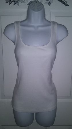 Girls White Tank Top size 14
