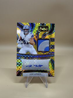 2024 Select Sam LaPorta Signature Memorabilia Gold Prizm Patch Auto /10
