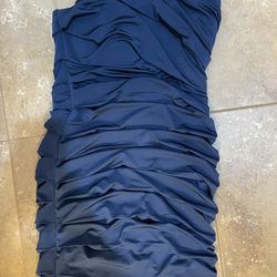 Blue Strapless Dress