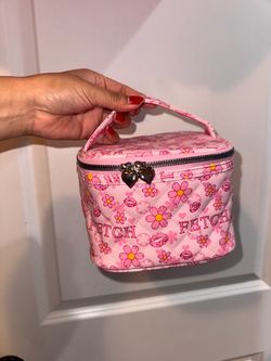 Fetch Pink Quilted Makeup Bag