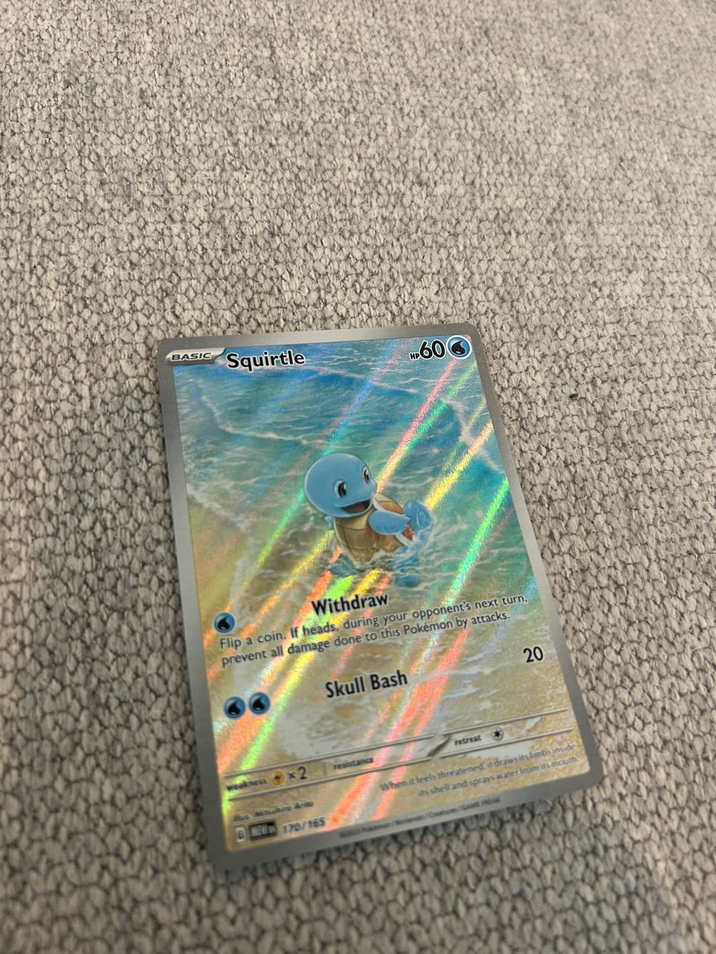 Squirtle Full Art Mint Condition Pokemon Card