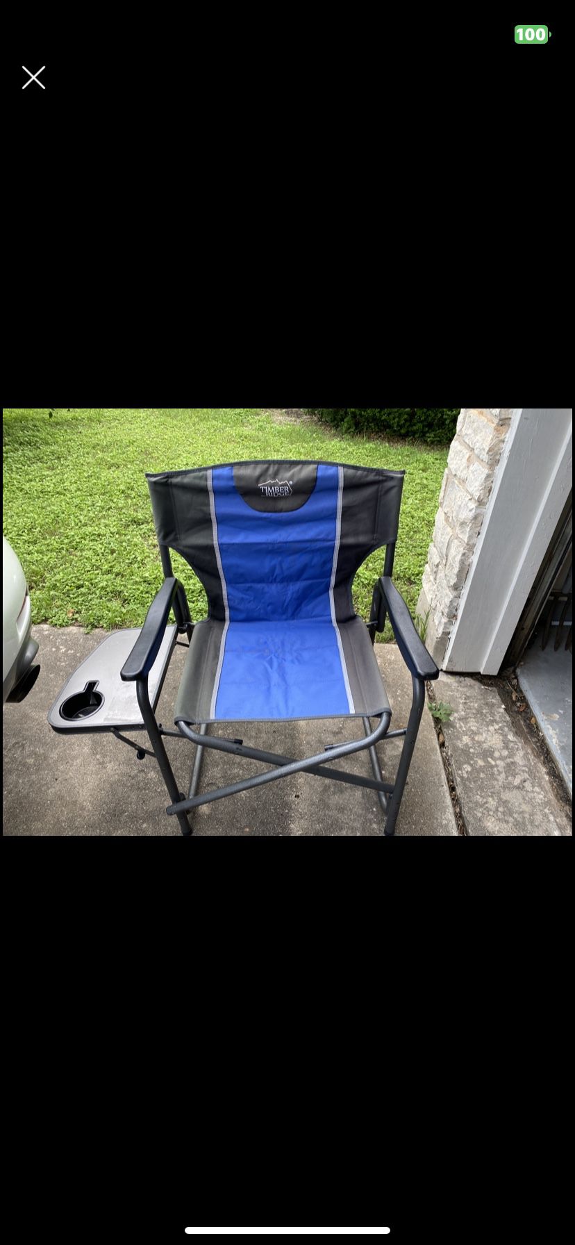 Oversized Camping Chair  With side Table 