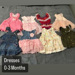 Girl Dresses 0-3 Months 