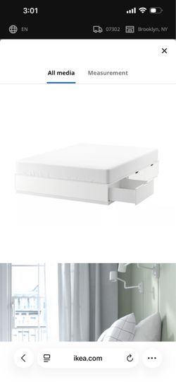 Queen bed with storage