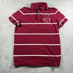 Vintage Hollister Polo Shirt Men’s L Red Preppy Surf Y2K Malibu 1922 CA #10A