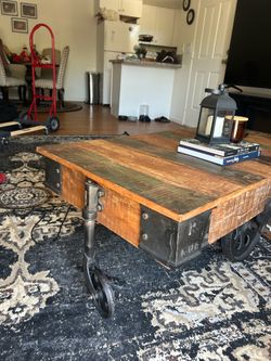 Rustic wagon table