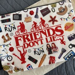 Stranger Things Zippered Pouch Cosmetic Bag Carryall Bag 