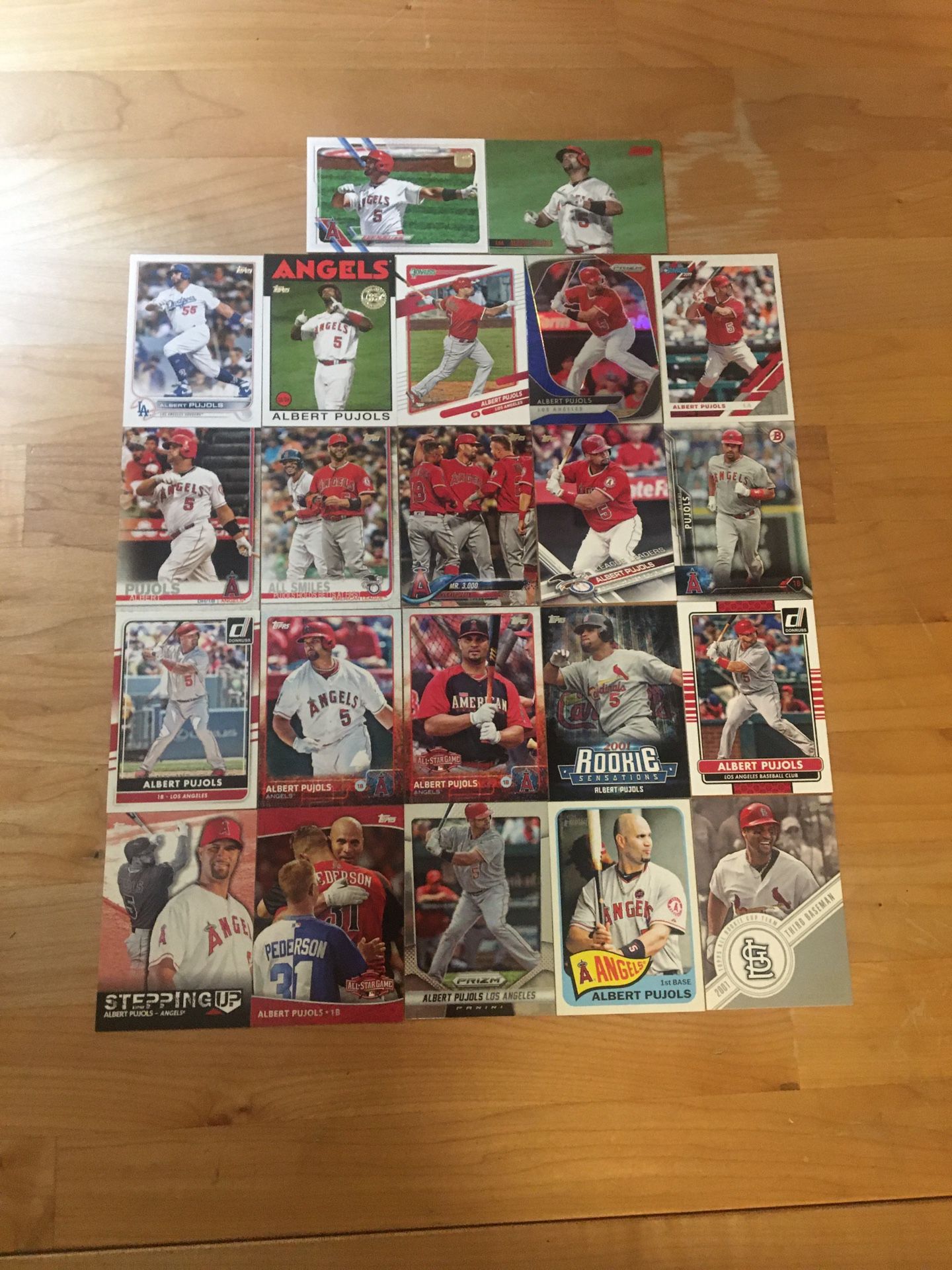 Albert Pujols 60x Lot 2002-21 UD Diamond Collection, Topps Chrome Refractor, Prizm Red White Blue, Bowman Chrome,  UD Icons, Star Quest, SP, Ovation 