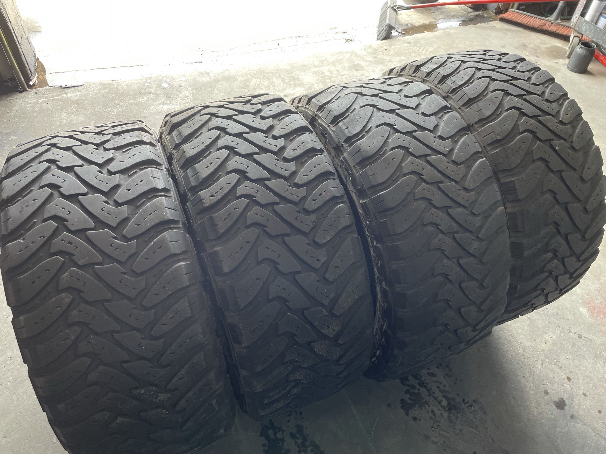 4 Used LT 33x12.50R20 Toyo Open Country MT Tires For $300 For The Set Picked Up Or $380 installed And Balanced