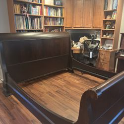 Mahogany Pottery Barn Sleigh Bed Frame