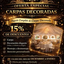 OFERTA ESPECIAL – CARPAS DECORADAS 🎉