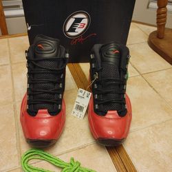 Reebok Question Mid 76ers Bred Size 12