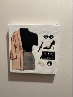 Outfit Wall art canvas decor for closet