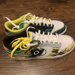 NIKE WHAT THE DUCK DOAF UNIVERSITY OF OREGON HOME AWAY DIVISION SNEAKERS SIZE 14 BRAND NEW NO BOX