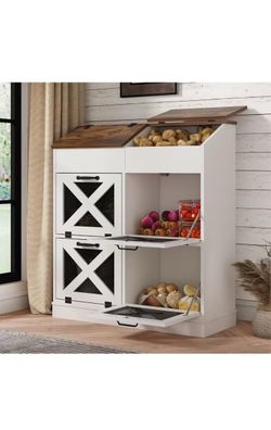 Onion Storage Bin with Lid,Veggie Bin