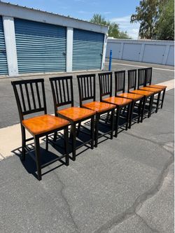 8 Solid Wood Counter Height Barstools