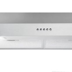 30 in. 217 CFM Ducted Under Cabinet Range Hood in Stainless Steel with LEDs and Carbon Filters