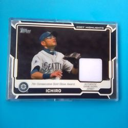 Ichiro authentic game used Jersey card
