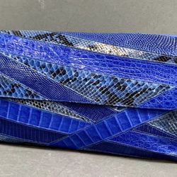 Genuine Python/ Crocodile/ Lizard Leather Clutch