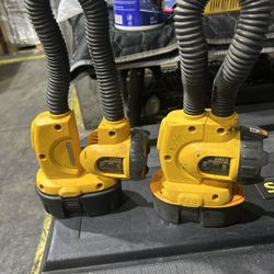 2 Dewalt Lamps With Batteries No Charger 