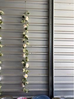 Artificial Floral Garland With Champagne Flowers Almost 6 feet Long