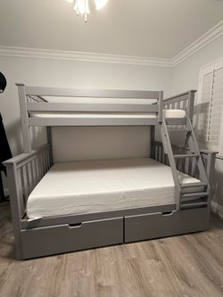 ✨NEW✨Bunk Bed - Twin over Full-Size with Storage Drawers