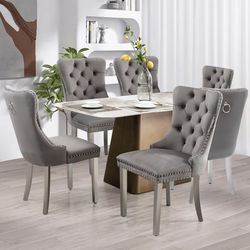 Set Of Two Velvet kitchen chairs