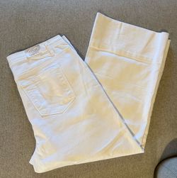 Curve Appeal White High-Rise Wide Leg Jeans