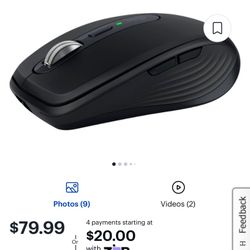 Logitech - MX Anywhere 3S Wireless Bluetooth Fast Scrolling Mouse with Programmable Buttons - Black 