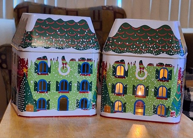 Christmas Village House Candle Holders