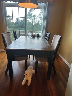 Rustic dining table and chair