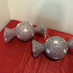 Giant light rose pink candy Christmas Ornaments - outdoor Tree Decor - Holiday Home decorations Simi