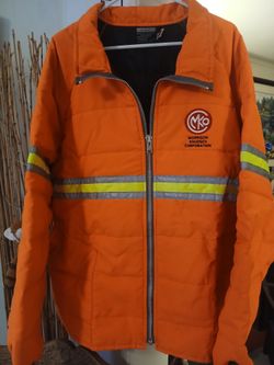 Mens water proof safety line reflective jacket size L