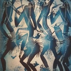 Tataa Nshue - Sand & Acrylic paint