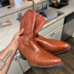 Size 11 Teju Lizard Skin Cowboy Boots 