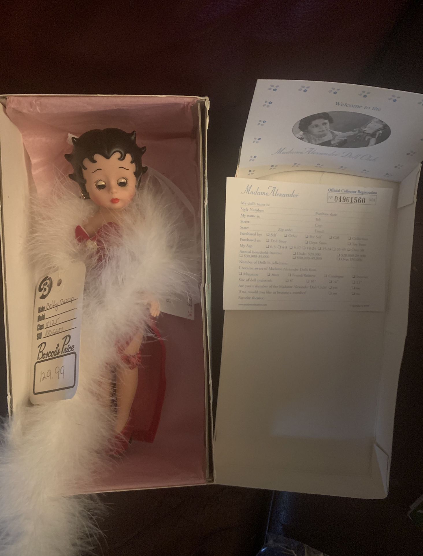 New Betty Boop Madame Alexander Doll
