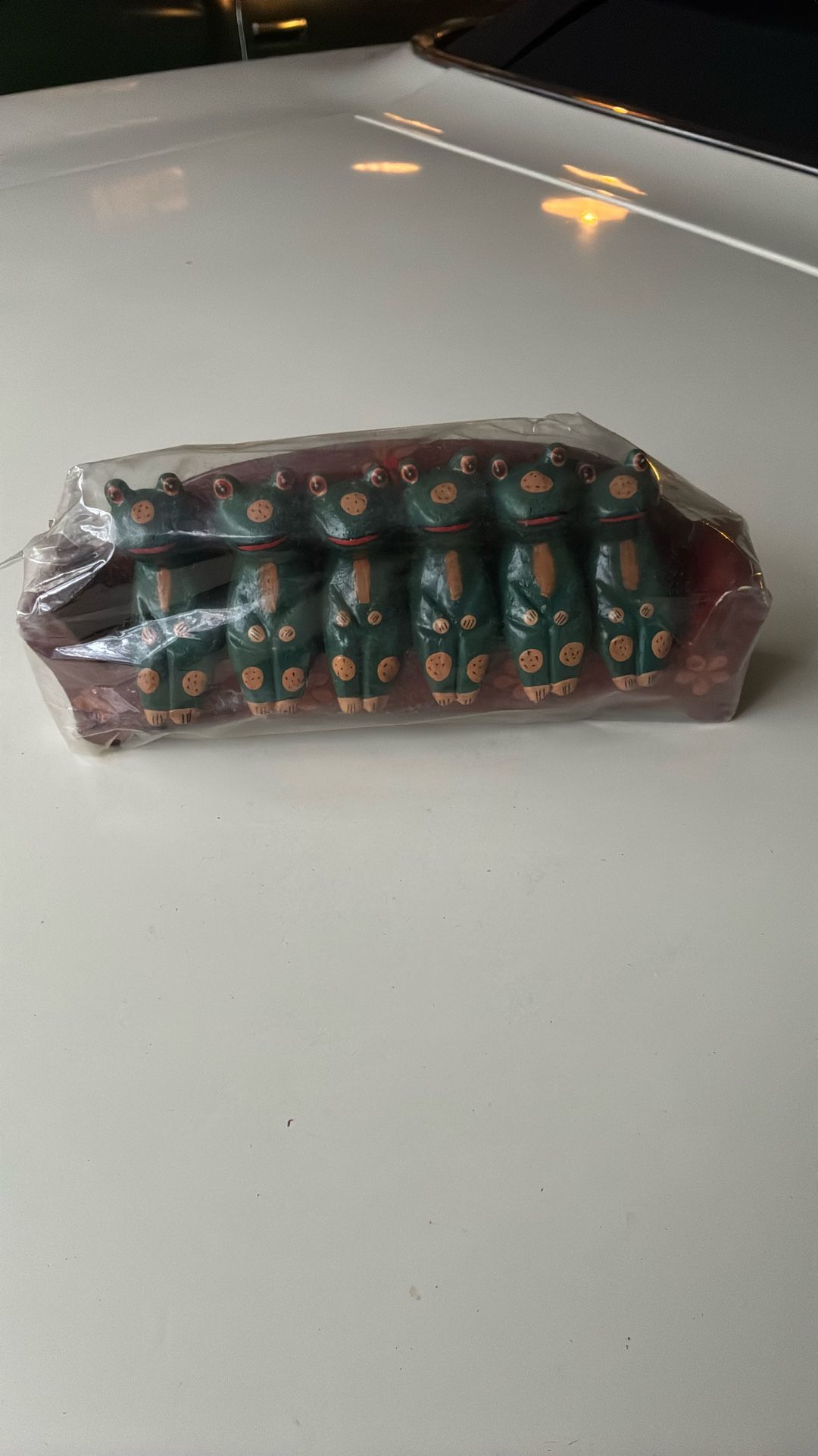 Frogs Wooden Frogs On Wooden Couch