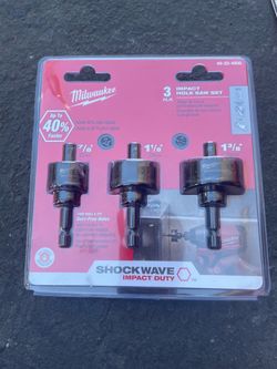 MILWAUKEE sHOCKWAVE 3 PCS WALL HOLE SAW STEEL KIT