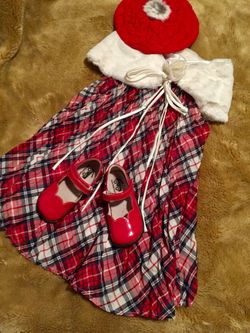 VGUC 2T, 3T, 4T, 5T White Fur Mini Shrug