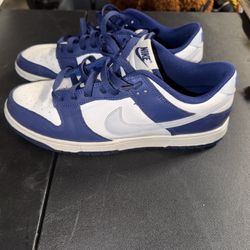Nike Dunk Low Deep Royal Football Grey Size 9.5