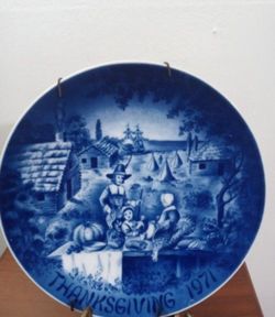 1971 BAVARIA PORCELAIN PLATE - THANKSGIVING 9"