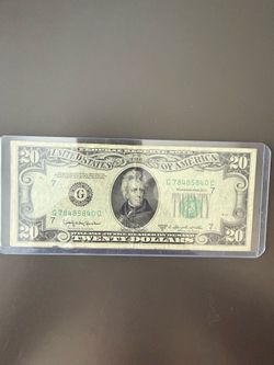 1950 D $20 Federal Reserve Green Seal Chicago Illinois
