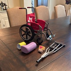 American Girl Doll Wheelchair and Accessories 