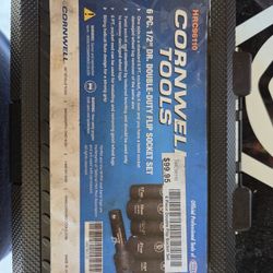 Cornwell 6pc 1/2 Drive Double Duty Flip Sockets 