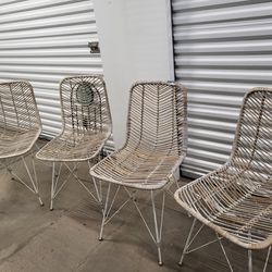 Vintage Rattan Dining Chairs