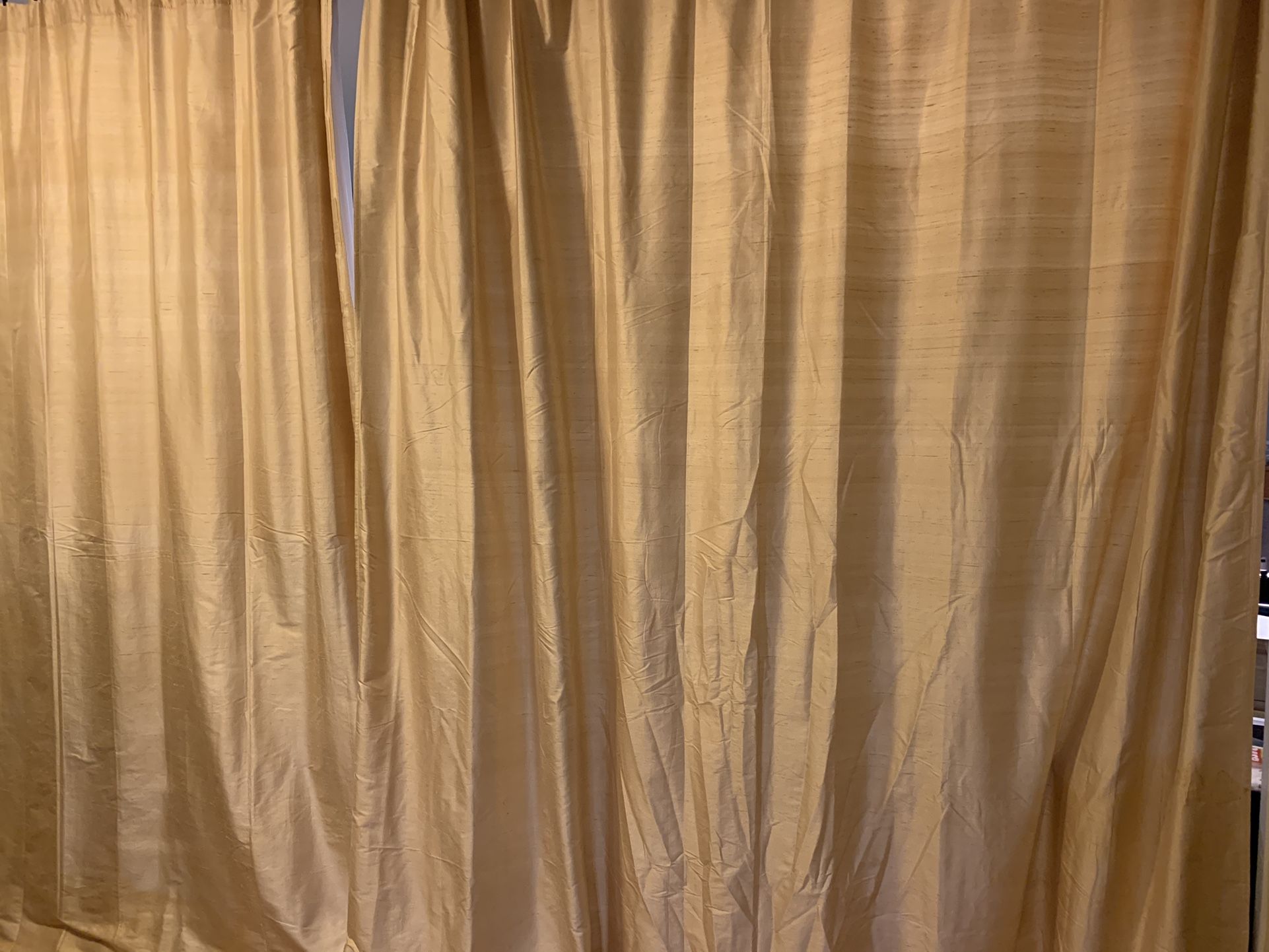 108” X 108” Pottery Barn Lined Curtains With Rod