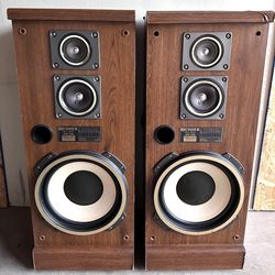 1980’s VINTAGE FISHER STV-758 3-WAY FLOOR SPEAKERS