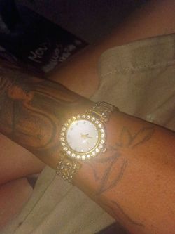 Watch with diamonds all over it
