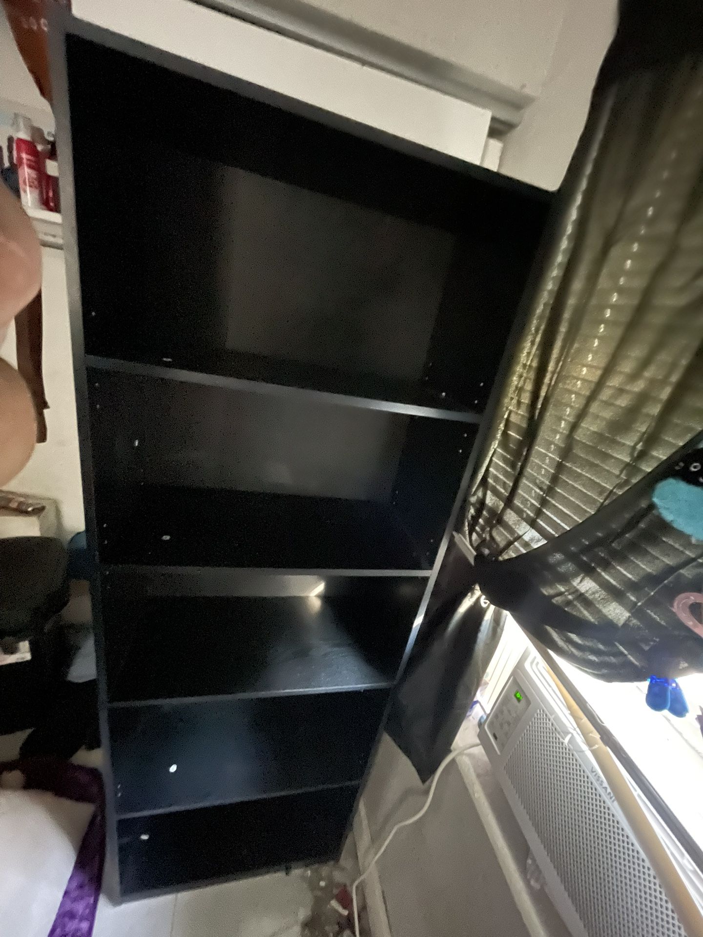 Mainstays 5-Shelf Bookcase with Adjustable Shelves, Black